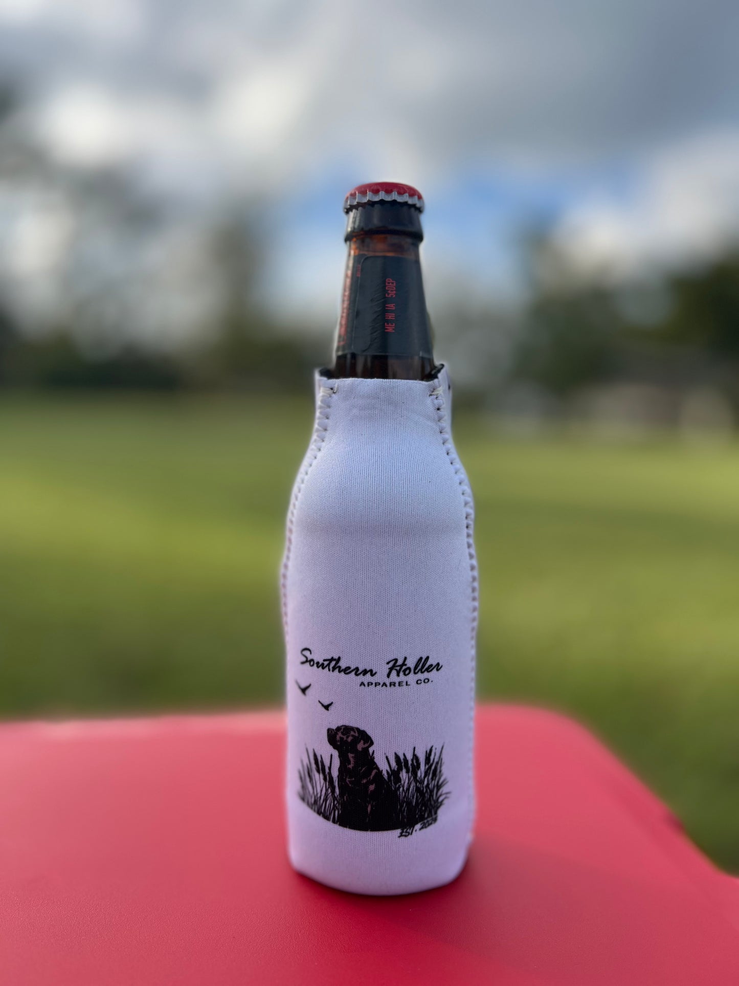 Duck Hunt bottle koozie